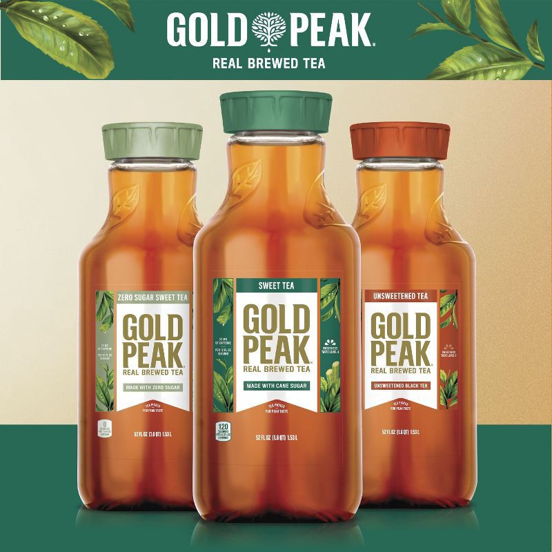 slide 6 of 9, Gold Peak Unsweetened Black Iced Tea Drink - 52 fl oz, 52 fl oz