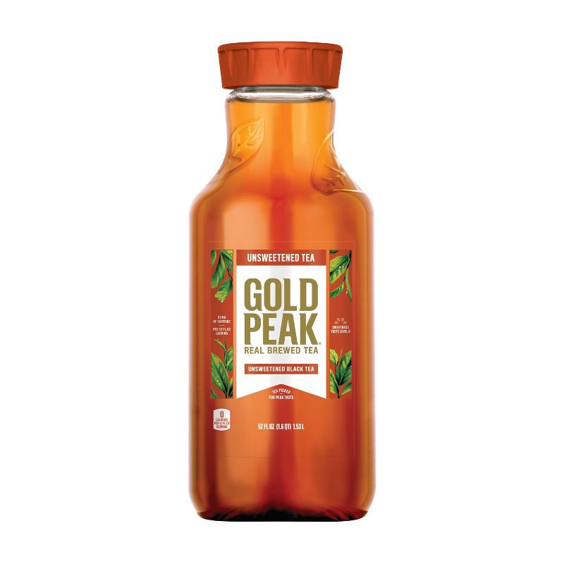 slide 1 of 9, Gold Peak Unsweetened Black Iced Tea Drink - 52 fl oz, 52 fl oz