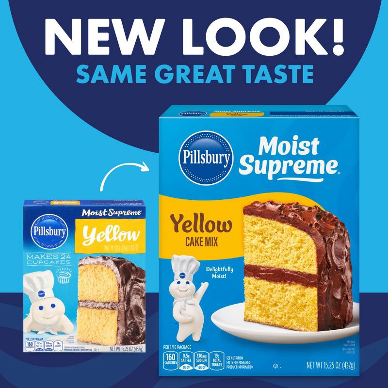 slide 2 of 10, Pillsbury Moist Supreme Yellow Cake Mix - 15.25oz, 15.25 oz