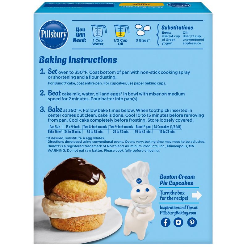 slide 10 of 10, Pillsbury Moist Supreme Yellow Cake Mix - 15.25oz, 15.25 oz