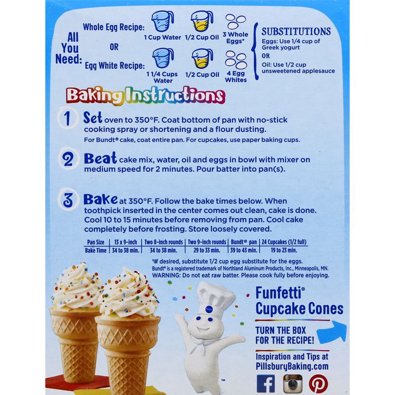 slide 2 of 4, Pillsbury Funfetti Premium Cake & Cupcake Mix - 15.25oz, 15.25 oz