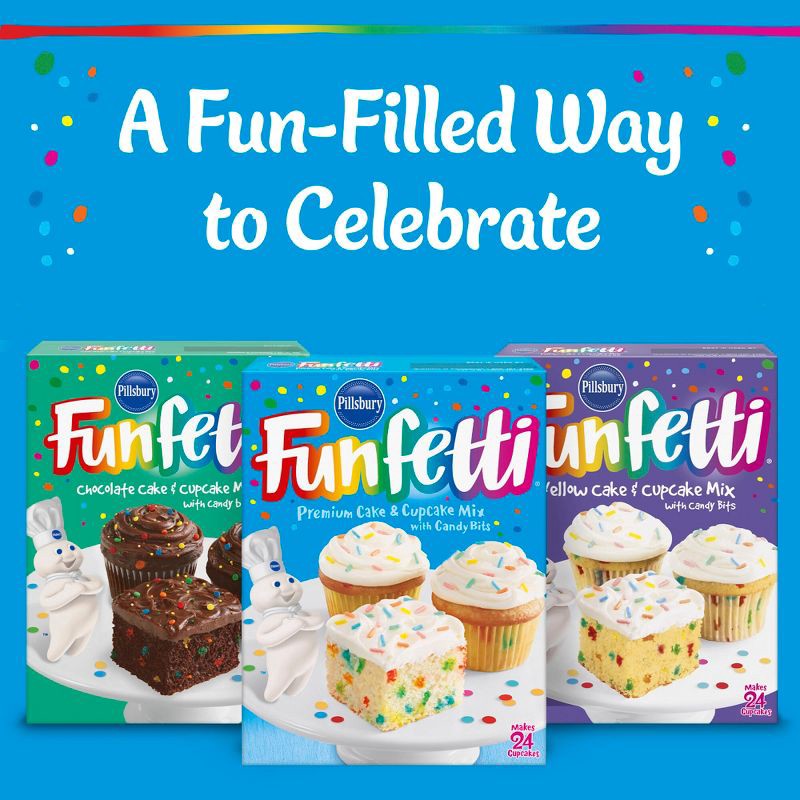 slide 7 of 8, Pillsbury Funfetti Premium Cake & Cupcake Mix - 15.25oz, 15.25 oz