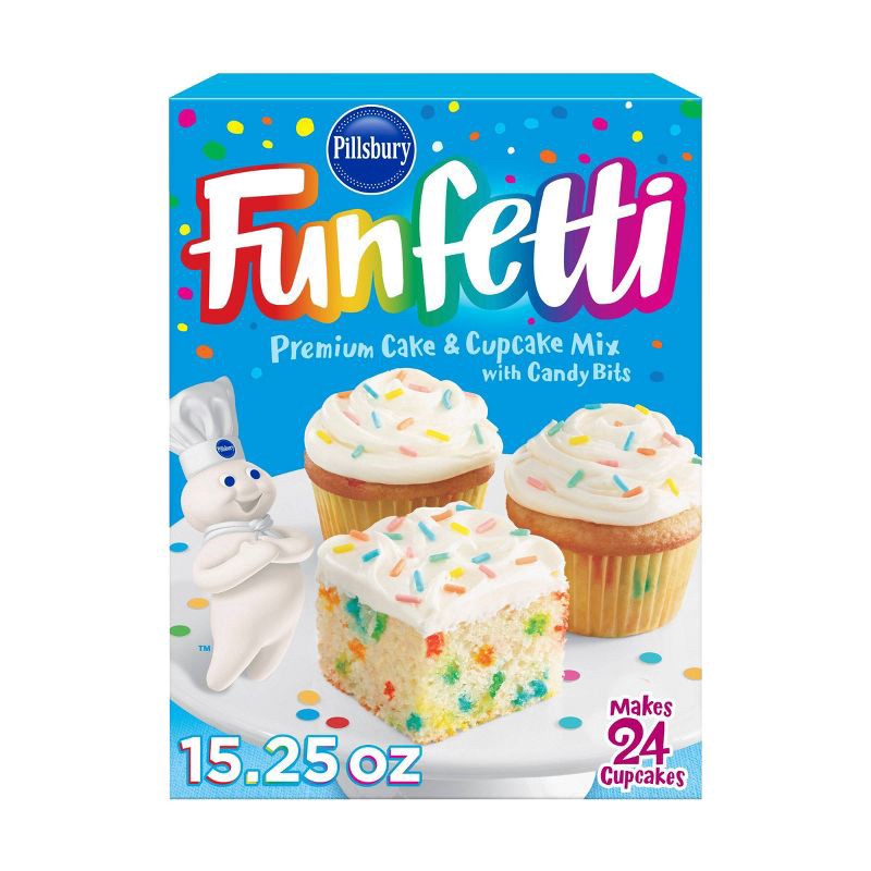 slide 1 of 8, Pillsbury Funfetti Premium Cake & Cupcake Mix - 15.25oz, 15.25 oz