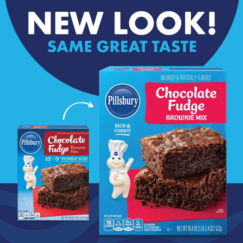 slide 2 of 9, Pillsbury Chocolate Fudge Brownie Mix - 18.4oz, 18.4 oz