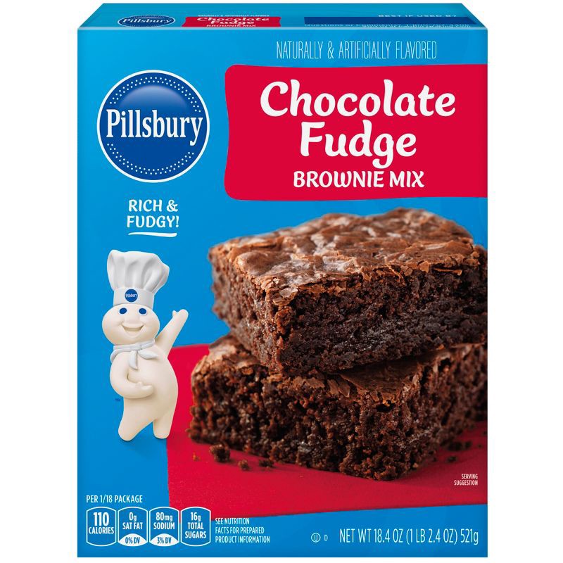 slide 1 of 9, Pillsbury Chocolate Fudge Brownie Mix - 18.4oz, 18.4 oz