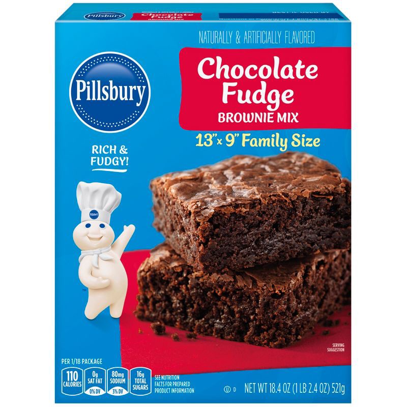 slide 1 of 9, Pillsbury Chocolate Fudge Brownie Mix - 18.4oz, 18.4 oz