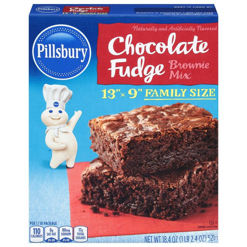 slide 1 of 9, Pillsbury Baking Pillsbury Chocolate Fudge Brownie Mix - 18.4oz, 18.4 oz
