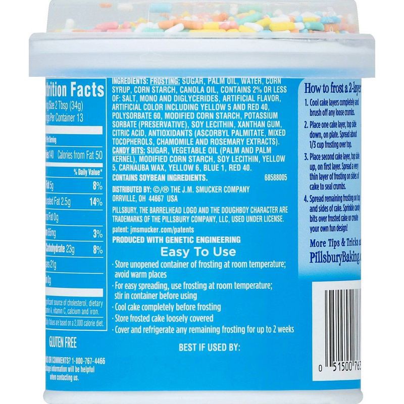 slide 4 of 9, Pillsbury Funfetti Vanilla Flavored Frosting - 15.6oz, 15.6 oz