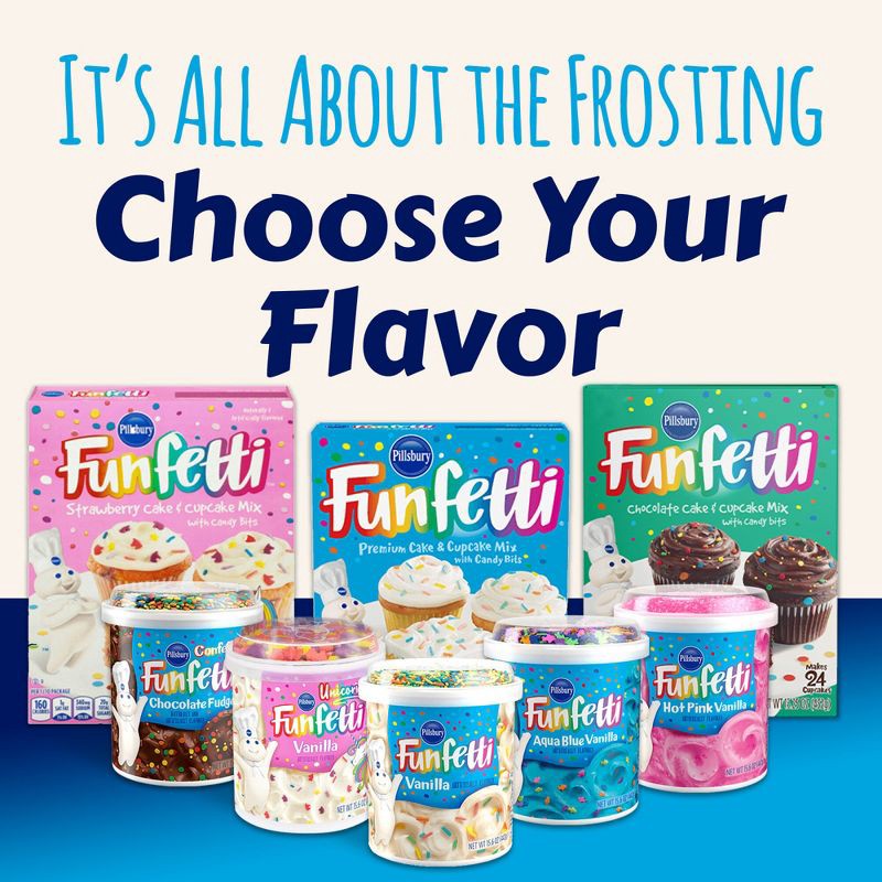 slide 9 of 9, Pillsbury Funfetti Vanilla Flavored Frosting - 15.6oz, 15.6 oz