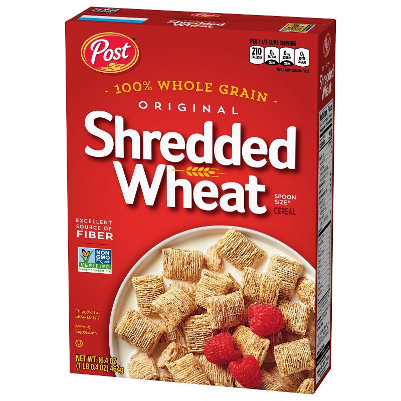 slide 14 of 19, Shredded Wheat Spoon Size Breakfast Cereal - 16.4oz - Post, 16.4 oz