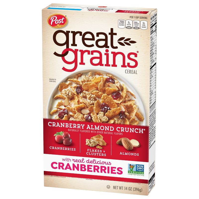 slide 15 of 19, Great Grains Cranberry Almond Crunch Breakfast Cereal - 14oz - Post, 14 oz