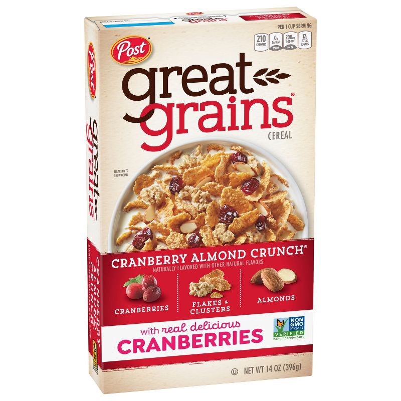 slide 16 of 19, Great Grains Cranberry Almond Crunch Breakfast Cereal - 14oz - Post, 14 oz