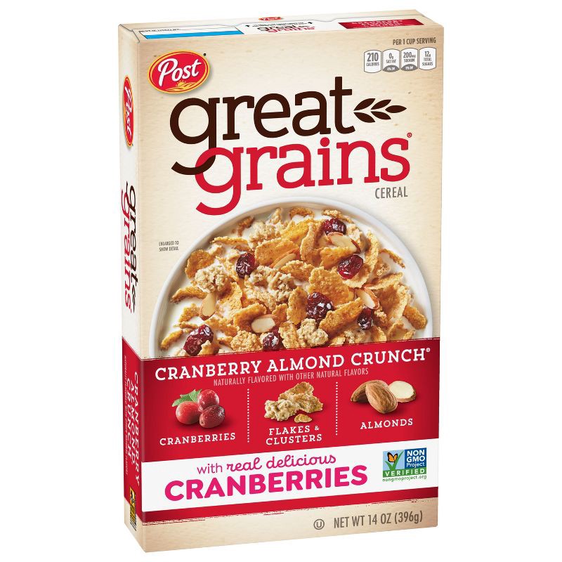 slide 17 of 19, Great Grains Cranberry Almond Crunch Breakfast Cereal - 14oz - Post, 14 oz
