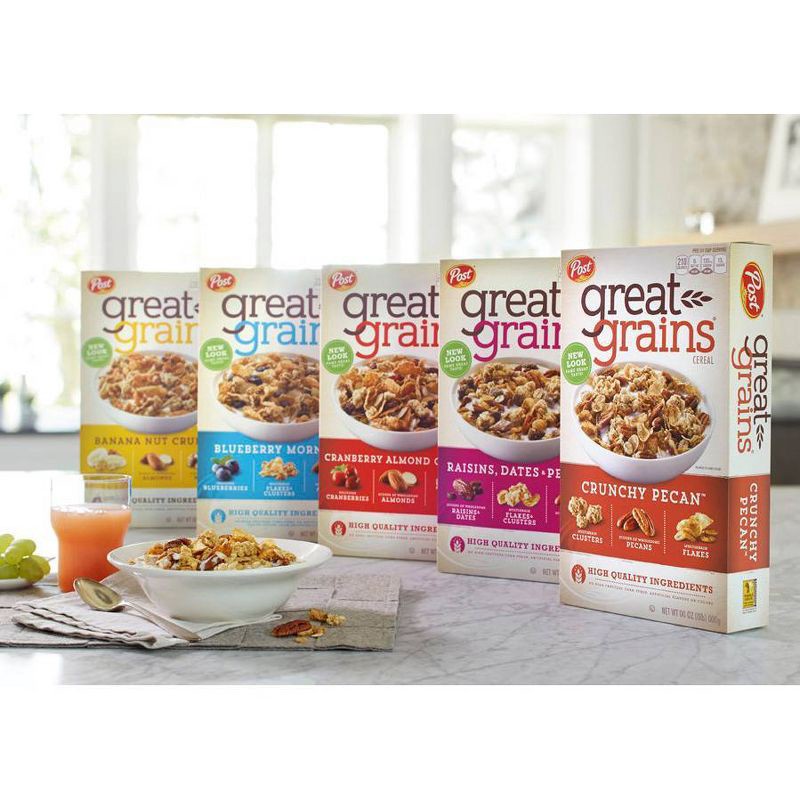 slide 6 of 19, Great Grains Cranberry Almond Crunch Breakfast Cereal - 14oz - Post, 14 oz