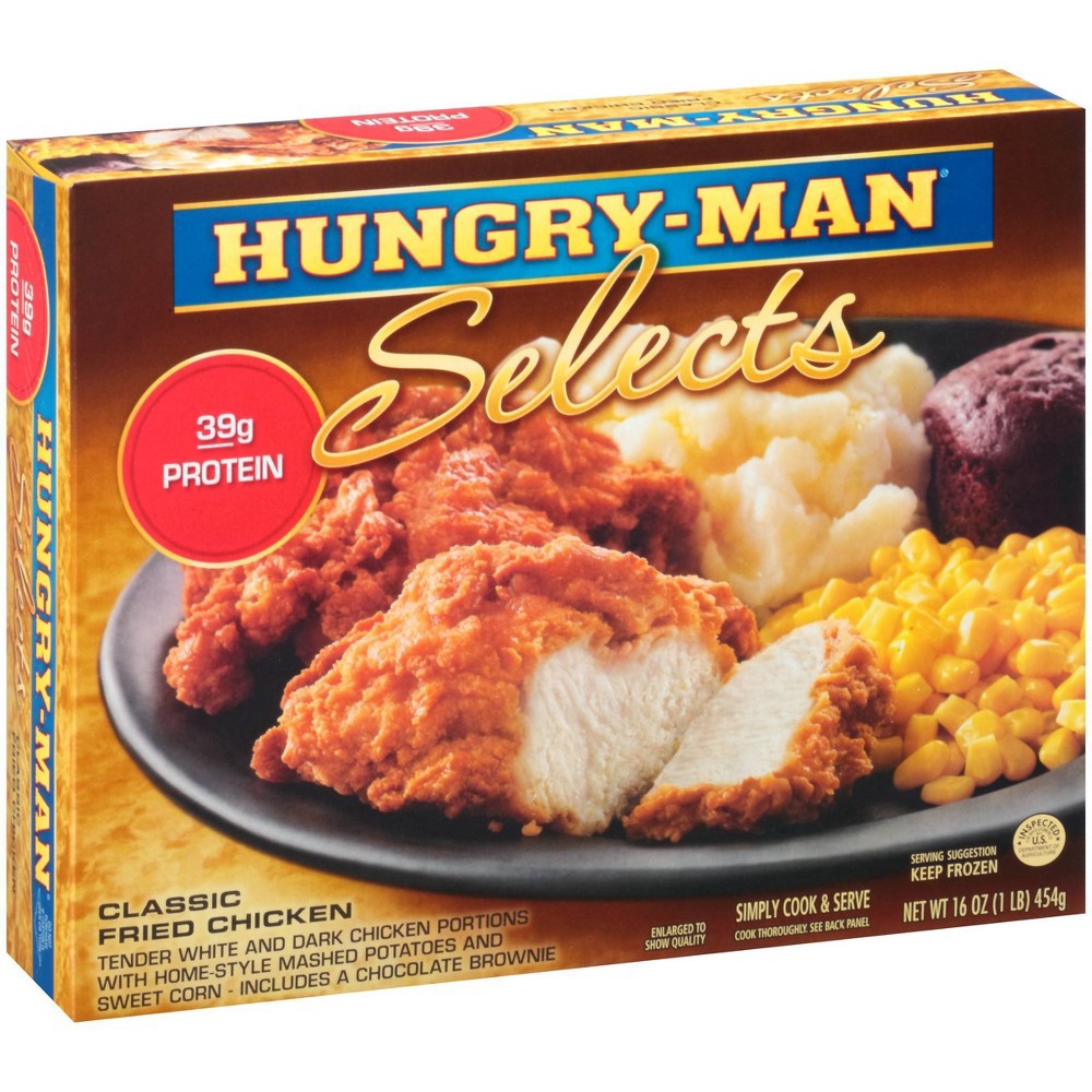 slide 2 of 3, Hungry-Man Classic Fried Chicken Frozen Dinner, 16 oz