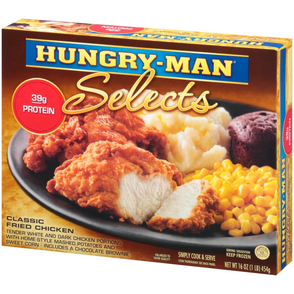 slide 3 of 3, Hungry-Man Classic Fried Chicken Frozen Dinner, 16 oz