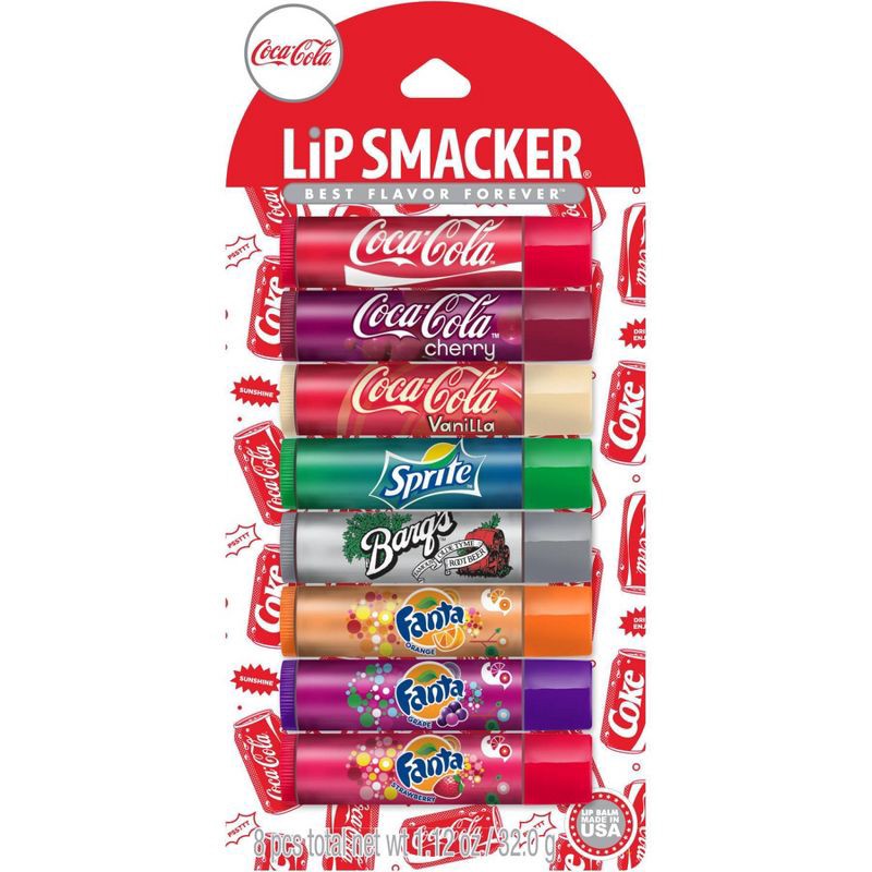 slide 1 of 9, Lip Smacker Lip Balm Coca Cola Party Pack - 8pc/1.12oz, 8 ct, 1.12 oz