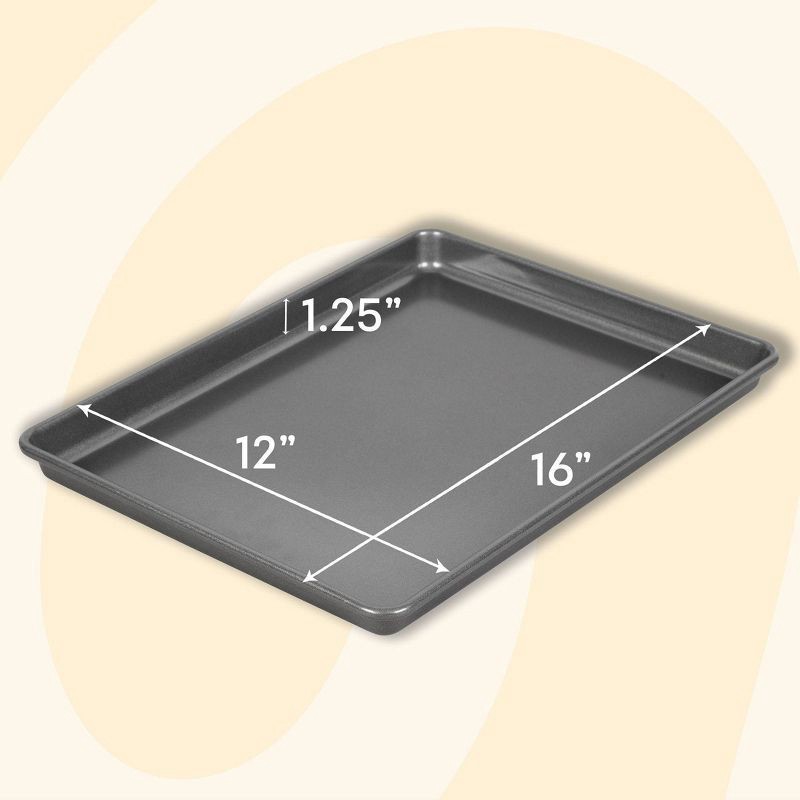 slide 3 of 9, Wilton Ultra Bake Professional 12" x 16" Nonstick Large Baking Pan: Steel Jelly Roll Pan, Dishwasher-Safe Baking Sheet, 1 ct