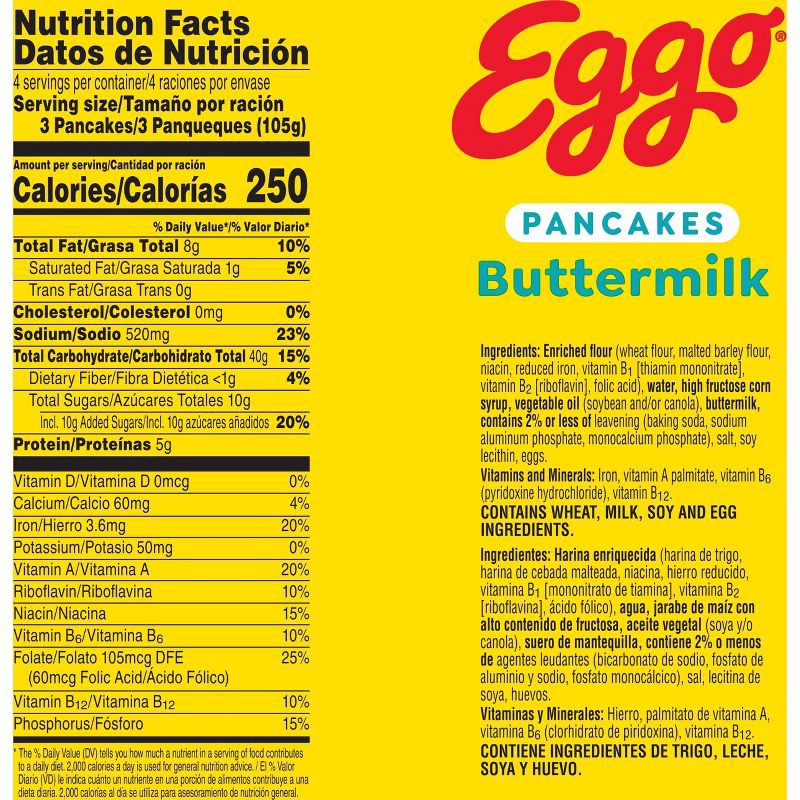 slide 10 of 10, Eggo Frozen Pancakes Buttermilk - 14.8oz/12ct, 14.8 oz, 12 ct