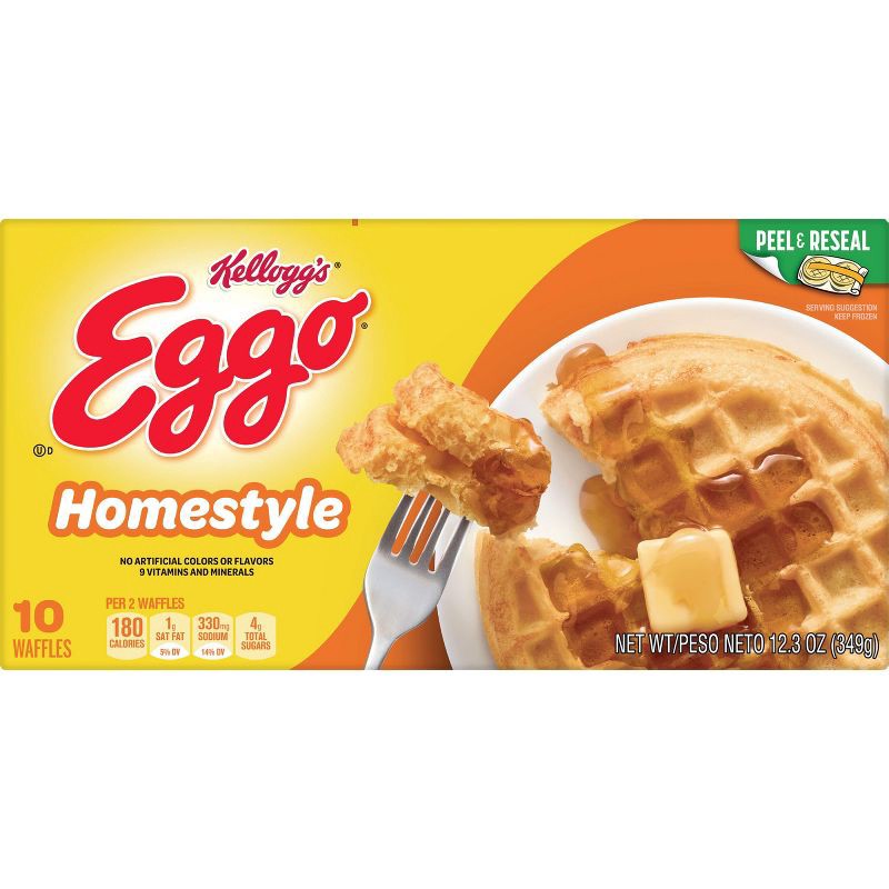 slide 2 of 7, Eggo Homestyle Frozen Waffles - 12.3oz/10ct, 10 ct; 12.3 oz