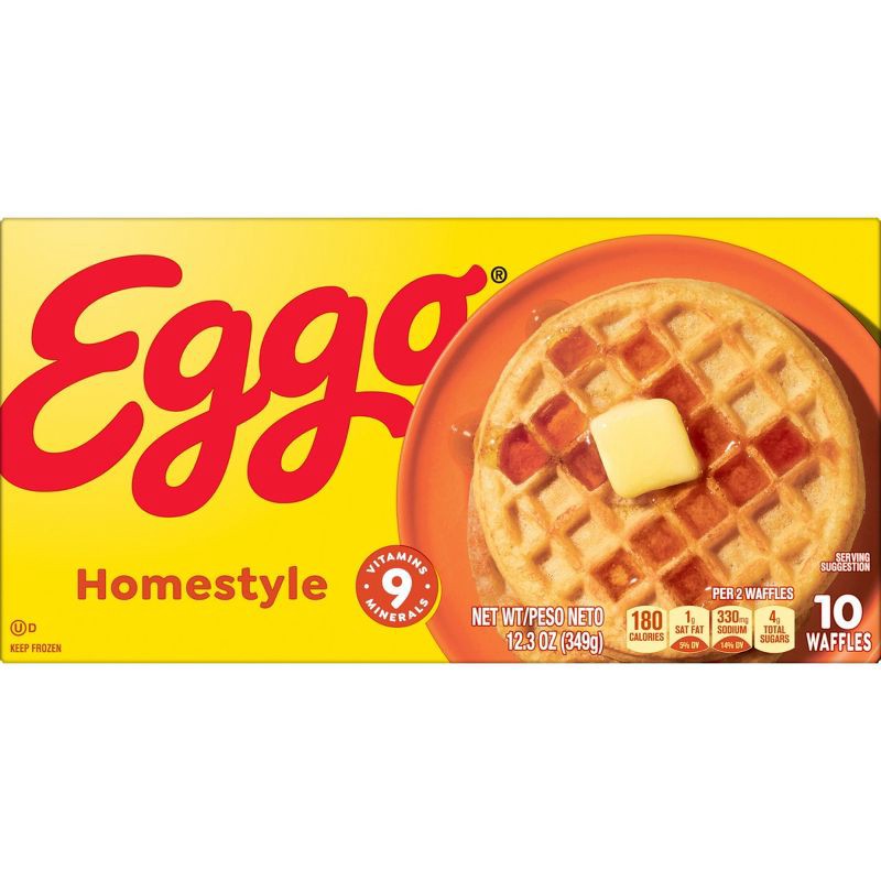 slide 8 of 9, Eggo Frozen Waffles Homestyle - 12.3oz/10ct, 10 ct; 12.3 oz