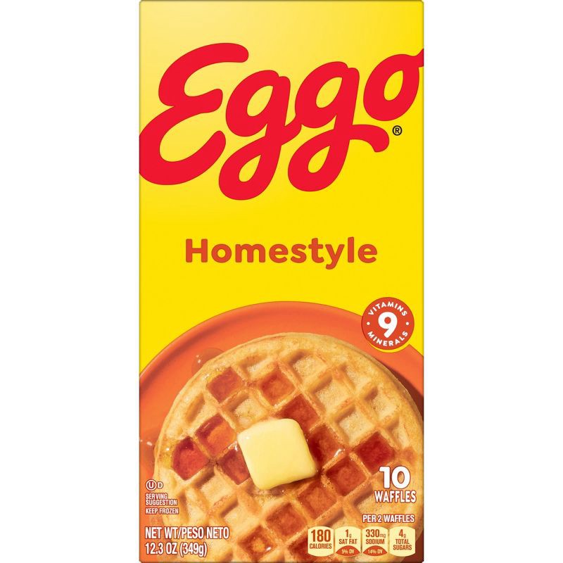 slide 9 of 9, Eggo Frozen Waffles Homestyle - 12.3oz/10ct, 10 ct; 12.3 oz