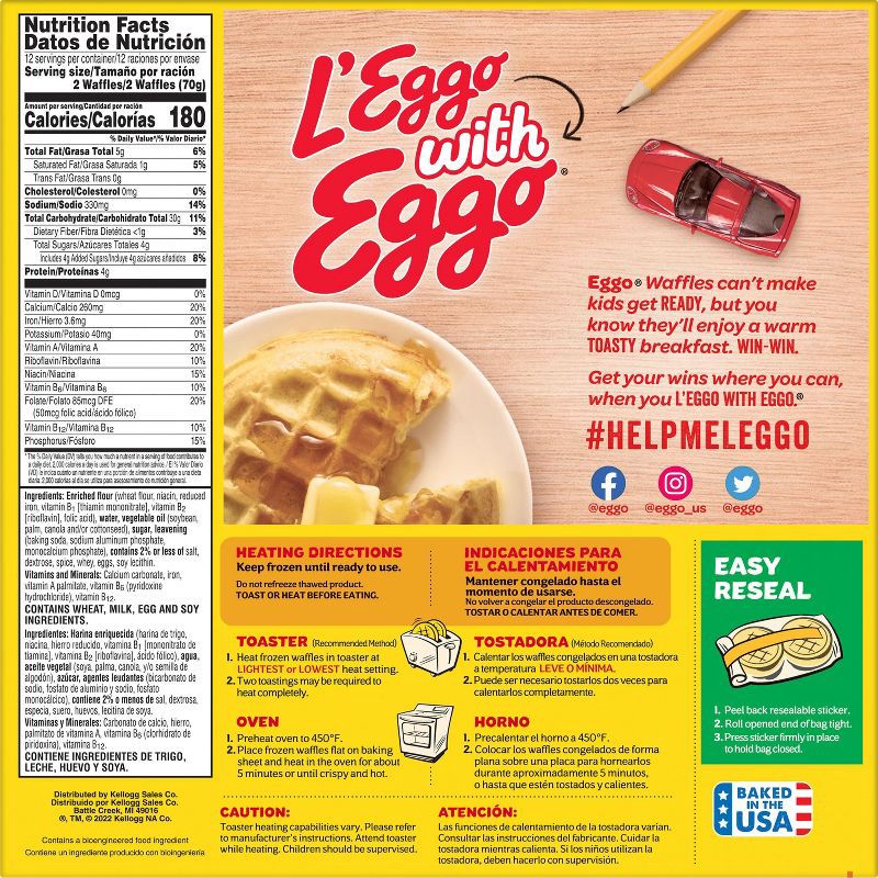 slide 7 of 7, Eggo Homestyle Frozen Waffles - 29.6oz/24ct, 29.6 oz, 24 ct