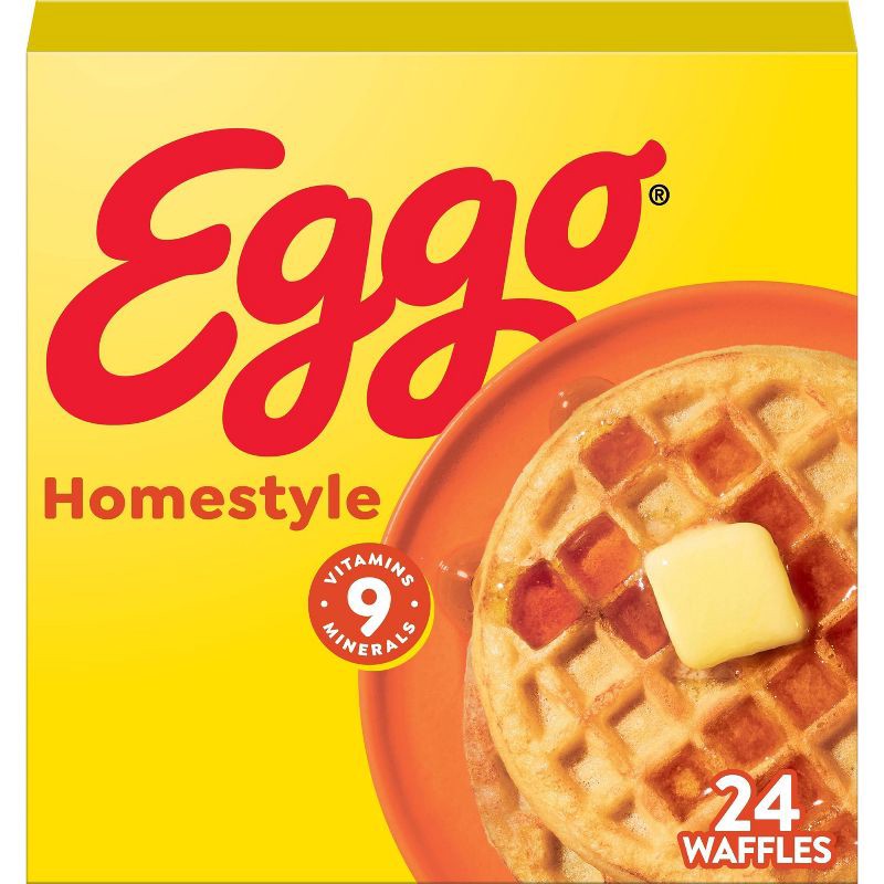 slide 1 of 10, Eggo Frozen Waffles Homestyle - 29.6oz/24ct, 29.6 oz, 24 ct