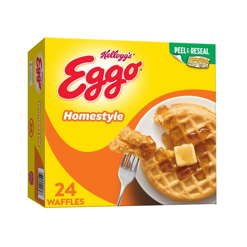 slide 1 of 7, Eggo Homestyle Frozen Waffles - 29.6oz/24ct, 29.6 oz, 24 ct