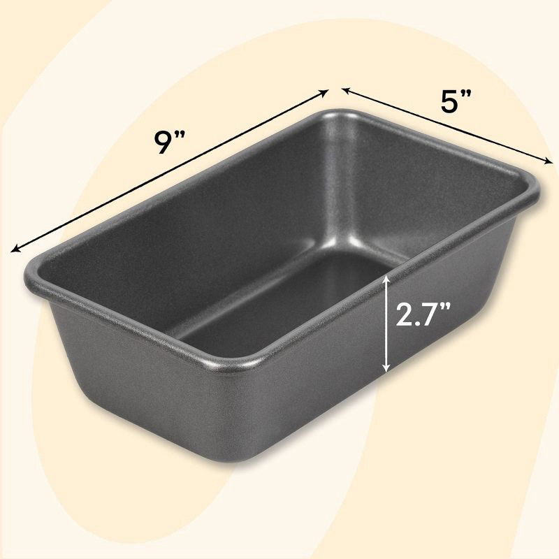 slide 3 of 8, Wilton 9"x5" Nonstick Ultra Bake Professional Loaf Pan: Steel Bread & Meatloaf Pan, Dishwasher-Safe, Gray, 1 ct