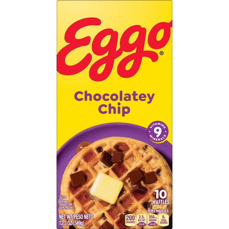 slide 9 of 11, Eggo Frozen Waffles Chocolatey Chip - 12.3oz/10ct, 10 ct; 12.3 oz