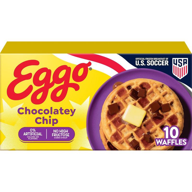 slide 1 of 10, Eggo Frozen Waffles Chocolatey Chip - 12.3oz/10ct, 10 ct; 12.3 oz