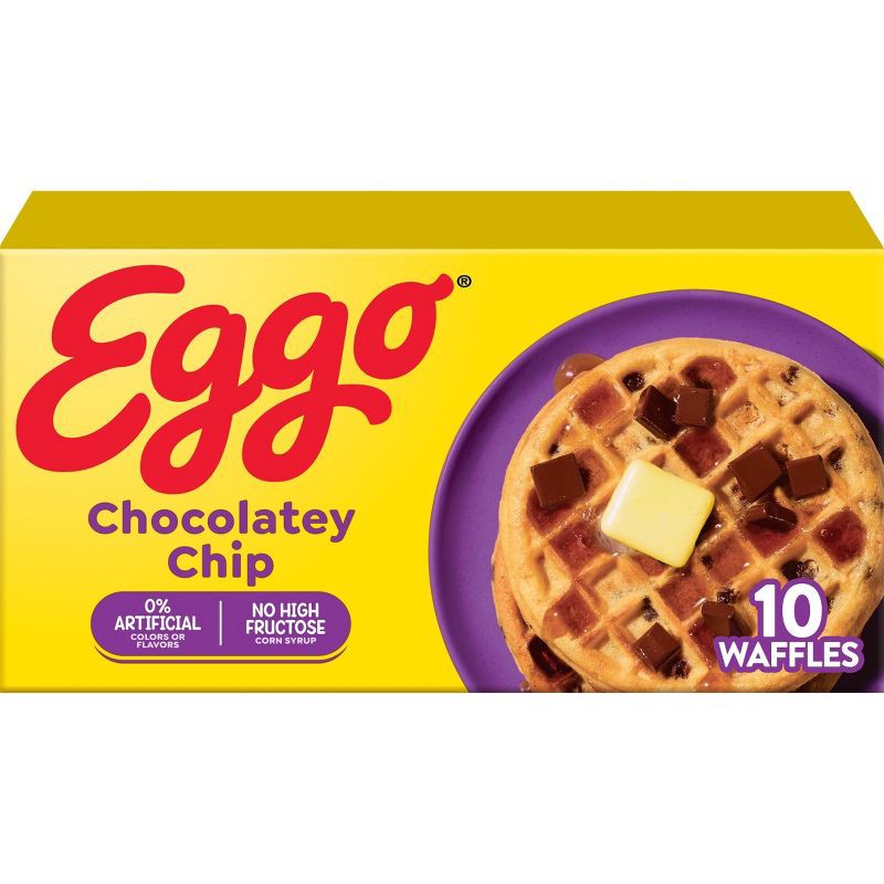 slide 1 of 9, Eggo Frozen Waffles Chocolatey Chip - 12.3oz/10ct, 10 ct; 12.3 oz