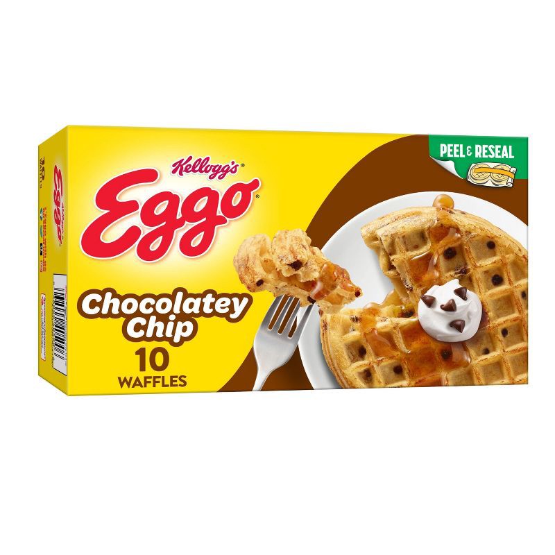 slide 1 of 5, Eggo Chocolatey Chip Frozen Waffles - 12.3oz/10ct, 10 ct; 12.3 oz