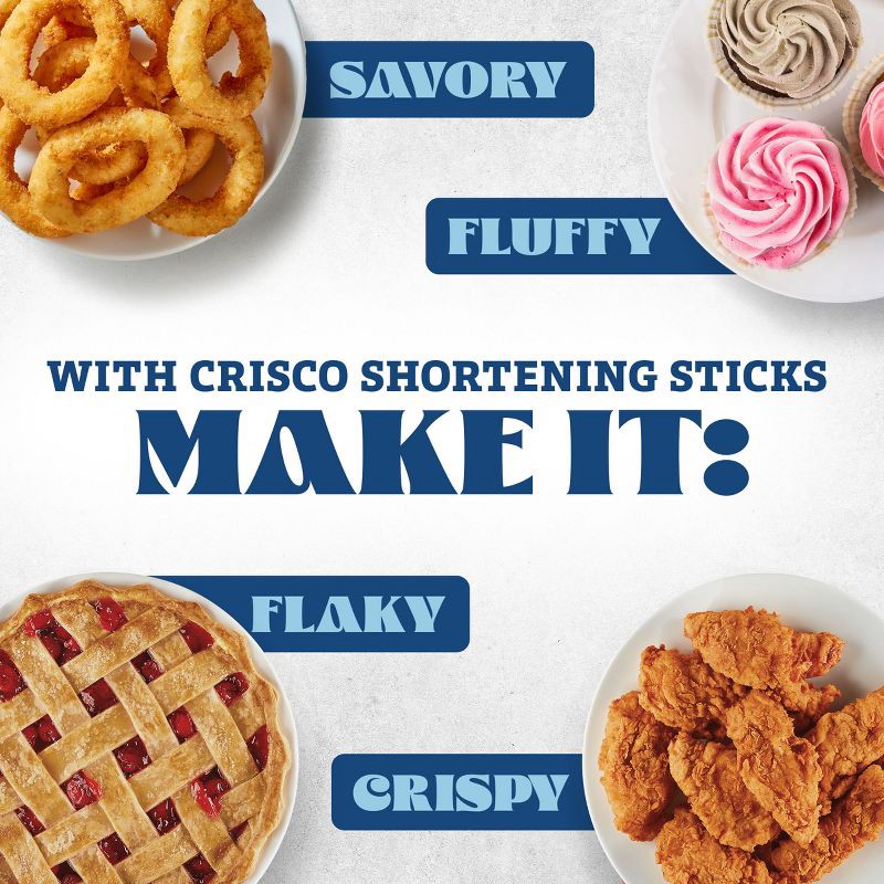 slide 4 of 11, Crisco All-Vegetable Shortening Baking Sticks - 3ct/20oz, 3 ct, 20 oz