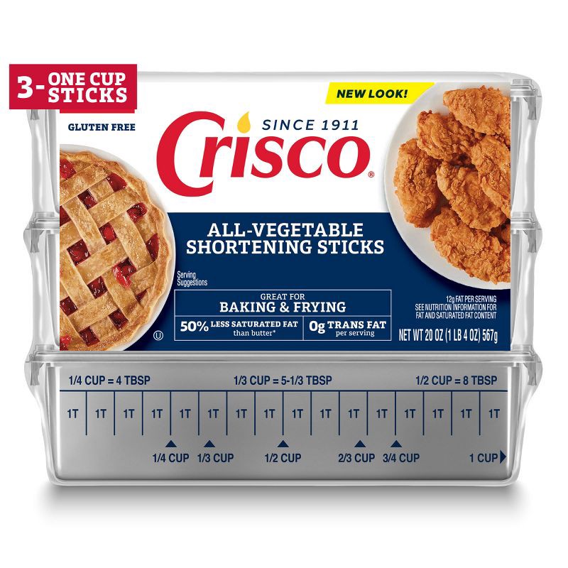slide 1 of 11, Crisco All-Vegetable Shortening Baking Sticks - 3ct/20oz, 3 ct, 20 oz
