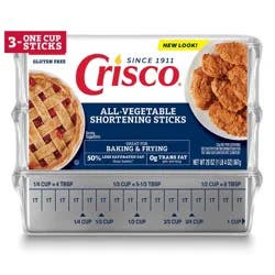 Crisco All-Vegetable Shortening Baking Sticks - 3ct/20oz