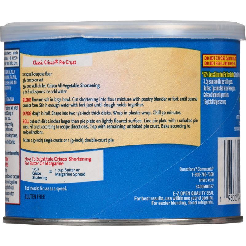 slide 3 of 10, Crisco All-Vegetable Shortening - 16oz, 16 oz