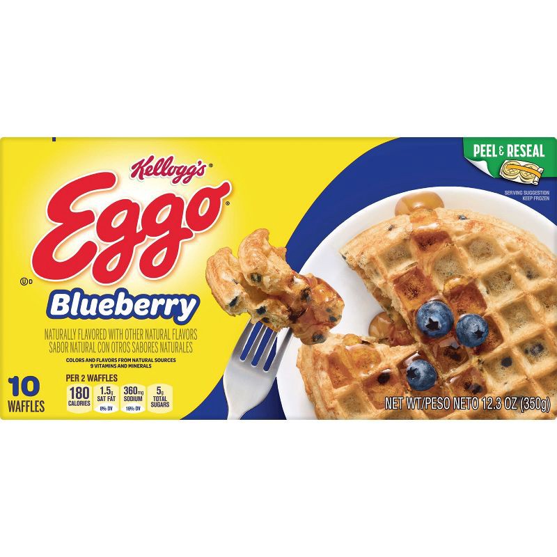 slide 2 of 5, Eggo Blueberry Frozen Waffles - 12.3oz/10ct, 10 ct; 12.3 oz