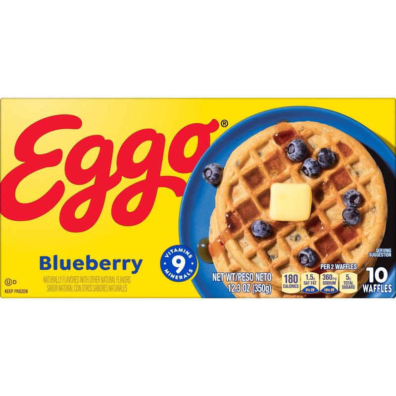 slide 8 of 9, Eggo Frozen Waffles Blueberry - 12.3oz/10ct, 10 ct; 12.3 oz