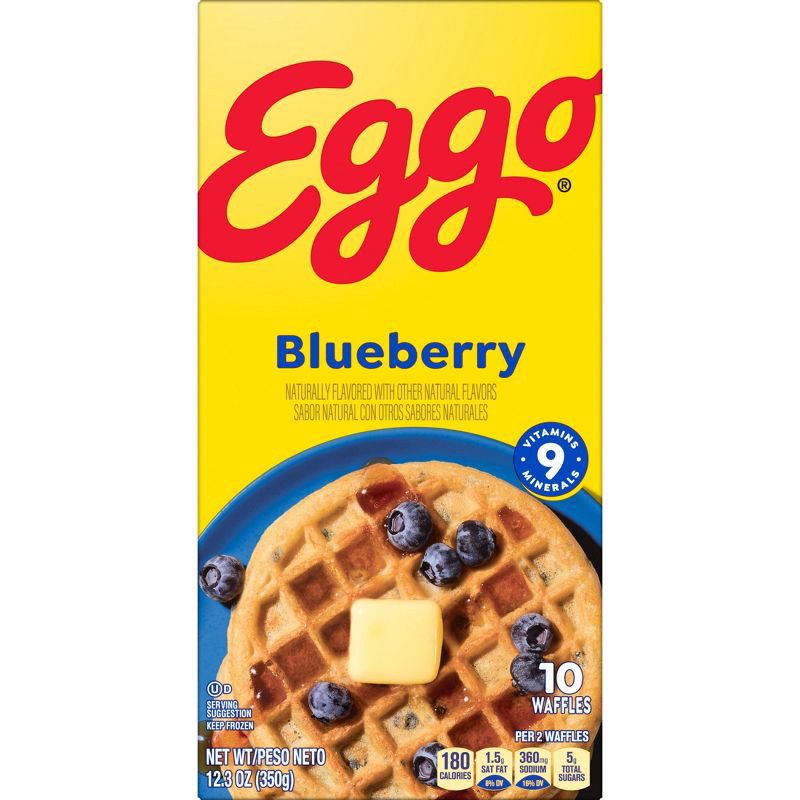 slide 9 of 9, Eggo Frozen Waffles Blueberry - 12.3oz/10ct, 10 ct; 12.3 oz
