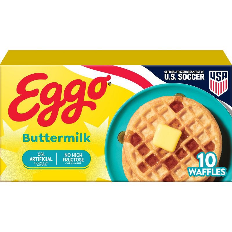 slide 1 of 10, Eggo Frozen Waffles Buttermilk - 12.3oz/10ct, 10 ct; 12.3 oz