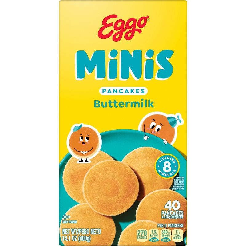 slide 9 of 9, Eggo Minis Frozen Pancake Bites Buttermilk - 14.1oz/40ct, 14.1 oz, 40 ct