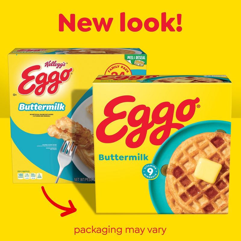slide 2 of 10, Eggo Frozen Waffles Buttermilk - 29.6oz/24ct, 29.6 oz, 24 ct