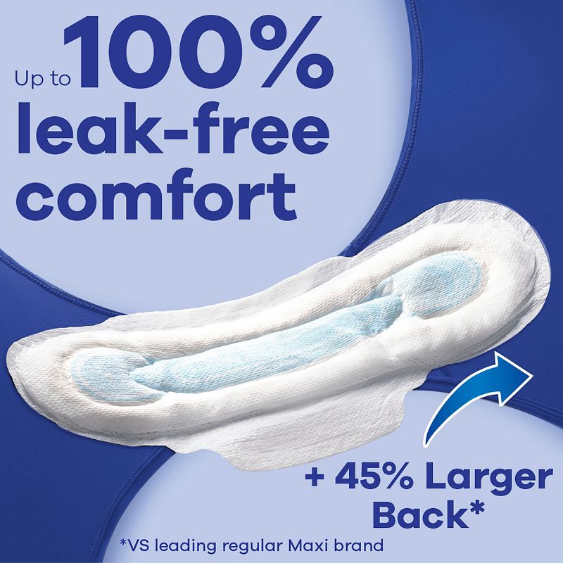 slide 5 of 9, Always Maxi Pads Overnight Absorbency Unscented with Wings - Size 4 - 33ct, 33 ct