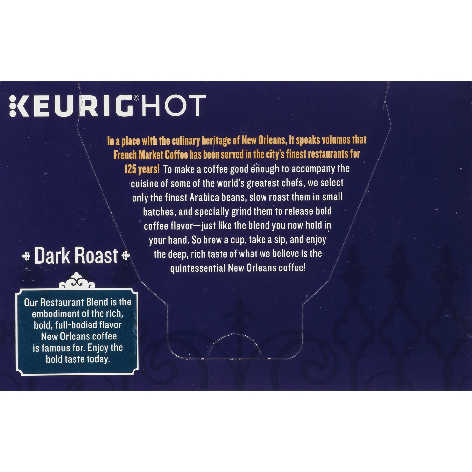 slide 2 of 7, French Market Coffee Restaurant Blend Dark Roast Coffee K-Cup Pods - 12 ct, 12 ct