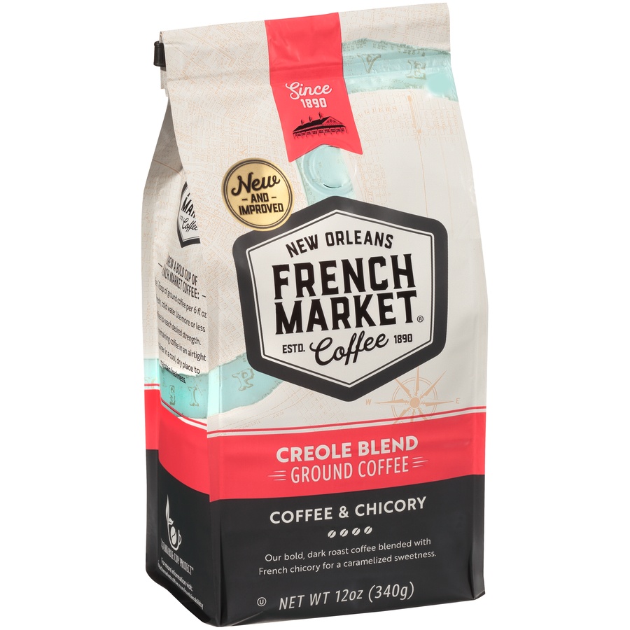 slide 4 of 7, French Market Coffee French Mkt Creole Blend Dark Roast Bag - 12 oz, 12 oz