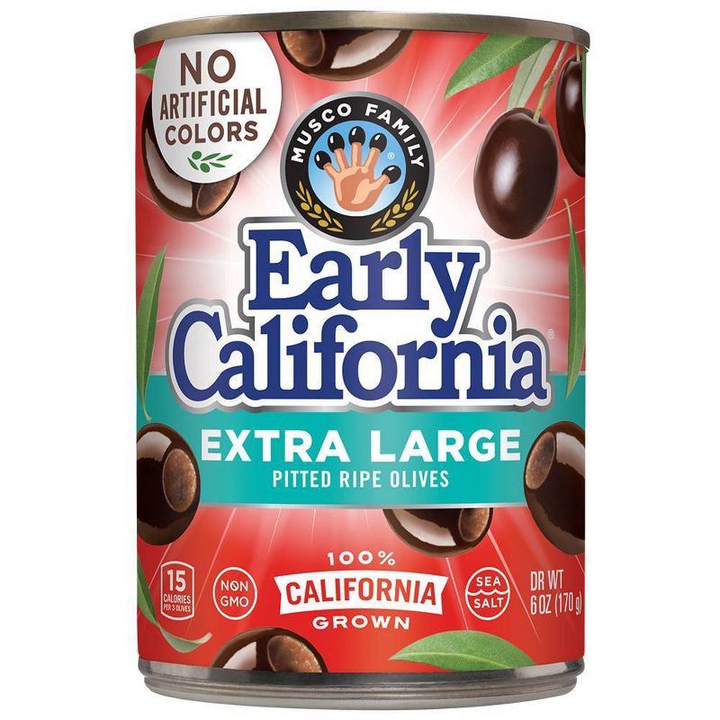 slide 1 of 12, Early California Extra Large Pitted Ripe Olives - 6oz, 6 oz