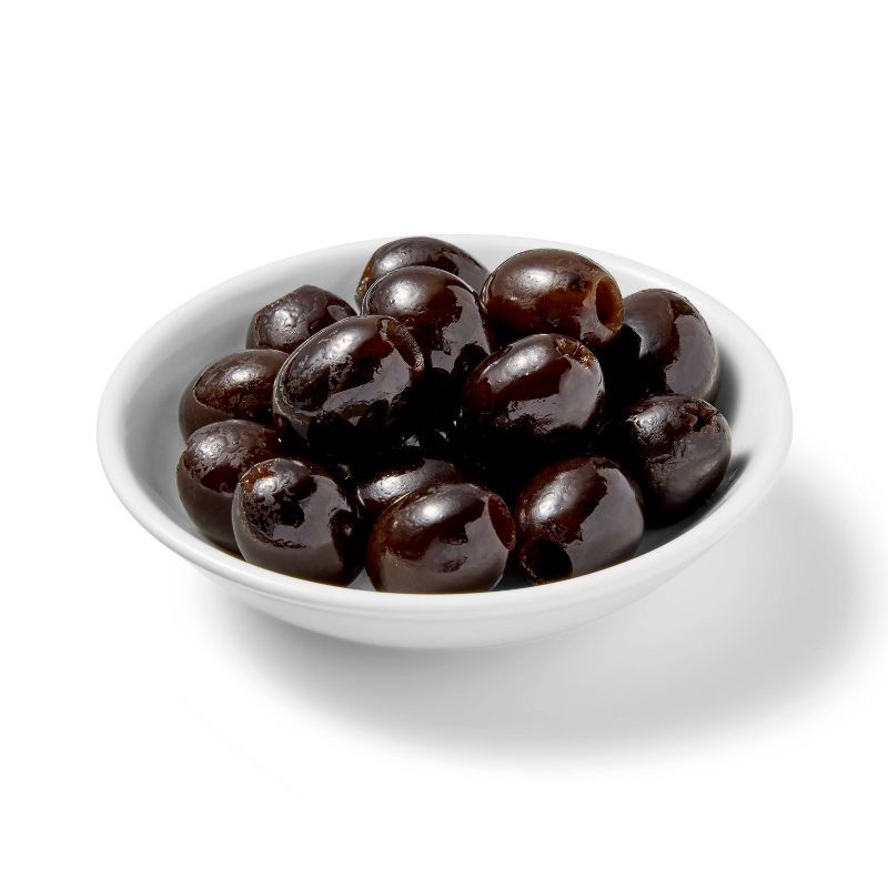 slide 2 of 3, Medium Pitted Black Olives - 6oz - Market Pantry™, 6 oz