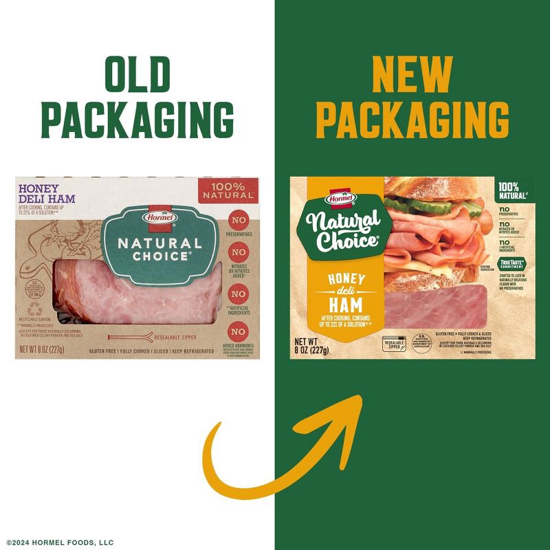 slide 6 of 8, Hormel Natural Choice Sliced Honey Deli Ham - 8oz, 8 oz